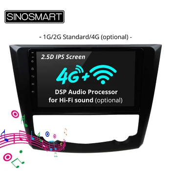 

SINOSMART 2.5D IPS/QLED 1G/2G Car Audio GPS Navigation Player for Renault Kadjar 2016 2017 32EQ DSP, 4G SIM Card Slot Optional
