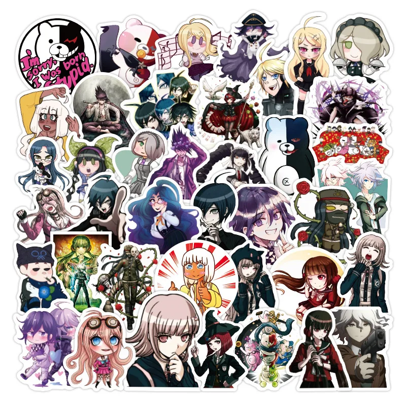 50 шт. наклейки из игры Danganronpa для сноуборда ноутбука багажа холодильника гитары