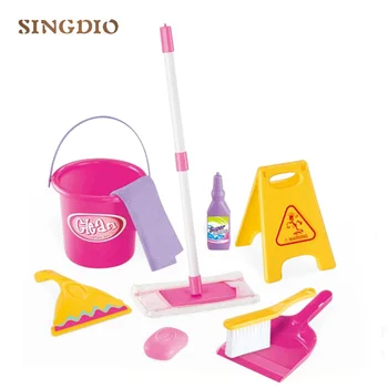 

Girl Pretend To Play Housekeeping Toy Simulation Cleaning Washing Mini Clean Up Housework Toys Drama Props Children Gifts
