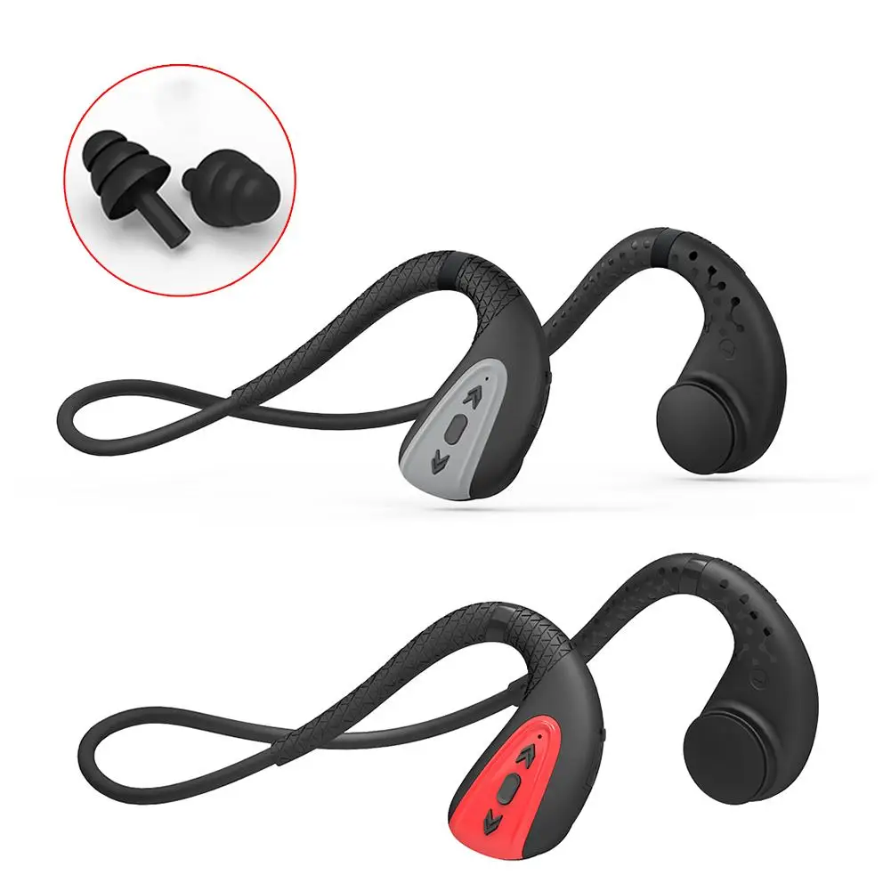 

8 Waterproof Sports Bone Conduction Bluetooth Headset Stereo Level Swimming Running Earphone Wireless Headphones Outdoor Mic #N