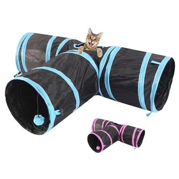 

Cat Pet Toys Collapsible Cat Tunnel Tube Tunnel Bored Indoor 3-ways Peek Hole Toy Cat Puppy Kitty Kitten Rabbit