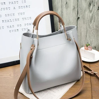 

Bucket Bag Handbag Fashion Simple Large Capacity Commut Bag Casual Shoulder Cross Female Pack Brand