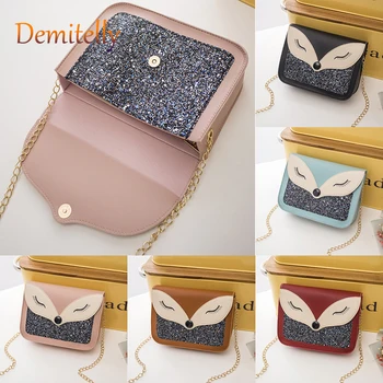 

2020 New Girls Purse and Handbag For Women Wallet Lolita Shiny Fox Crossbody Bag Kid Ladies Coin Travel Crossbody Bolsa
