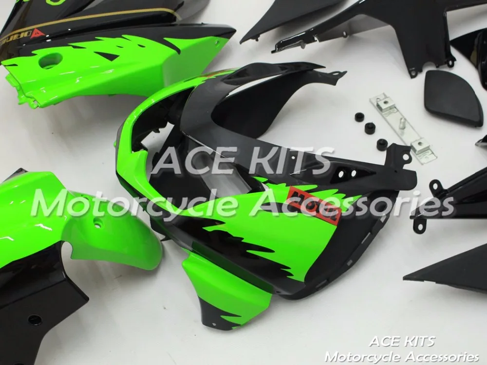Мотоциклетный обтекатель abs для Kawasaki Ninja250 2008-2012 впрыска Bodywor сенсационная цвета: черный, зеленый, ACE № 883
