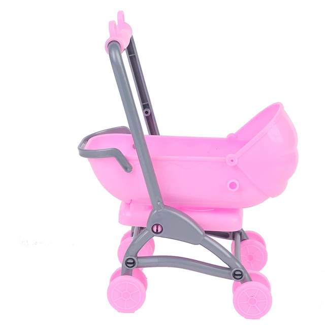 Poussette 2 en 1 pour bébé, modèle de landau, jouet pour enfants,  bricolage, accessoires de maison de poupée Miniature, cadeaux  d'anniversaire, jouets éducatifs - AliExpress