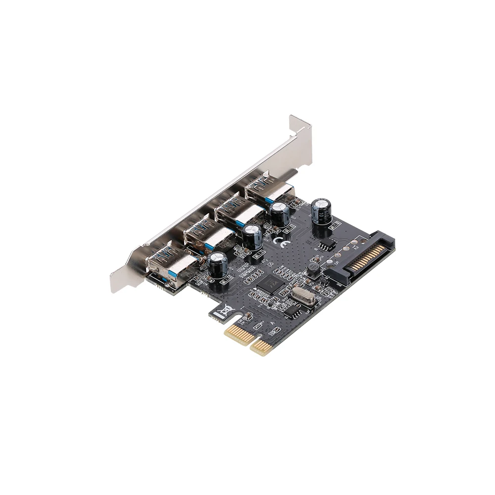 PCI-E до 4 USB3.0 портов плата расширения PCI Express до USB3.0 адаптер карта с SATA интерфейс питания для настольного ПК