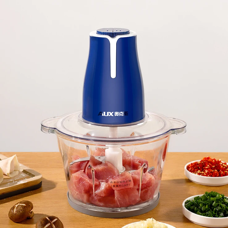 

Automatic Powerful Meat Grinder Stainless Steel 2L Mincer Food Processor Slicer Fruit Vegetable Nuts Kitchen Chopper New MM60JRJ