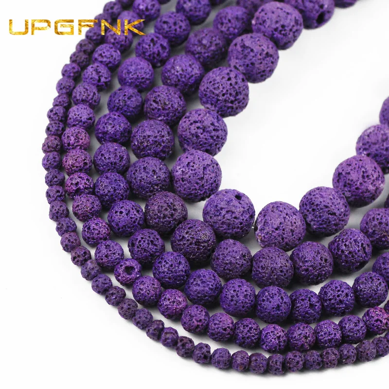 purple lava beads