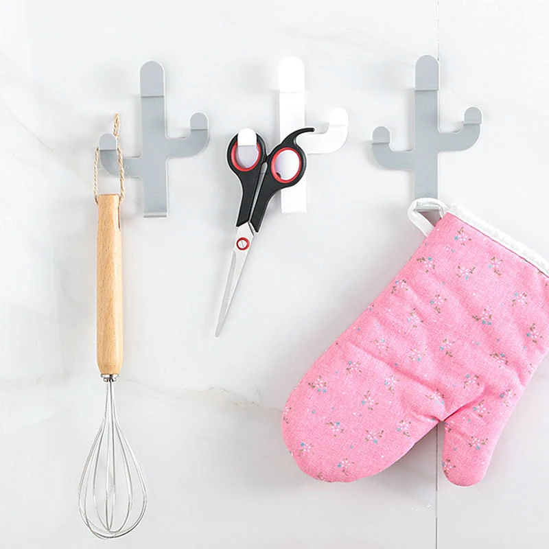 

Creative Cactus Removable Bathroom Kitchen Wall Strong Suction Cup Hookhanger Shower Wall Hook Adhesive Hooks Holders No Traces