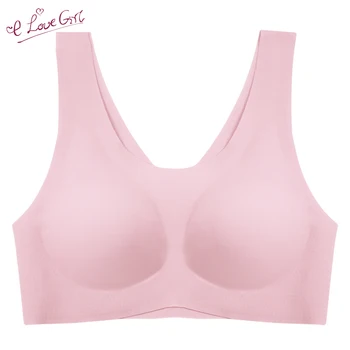 

Pink S-XL Size Tube Top Bra Without Steel Ring Bra Underwear Japanese Sports Bra Vest-type Underwear Sleep Full Cup Bra