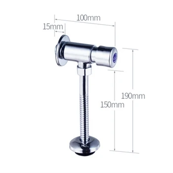 

Chromeplate Bathroom Toilet Urinal Flush Valve Button Type Manual Delay Automatic Shutoff Accessories Pressing Flushing Tool
