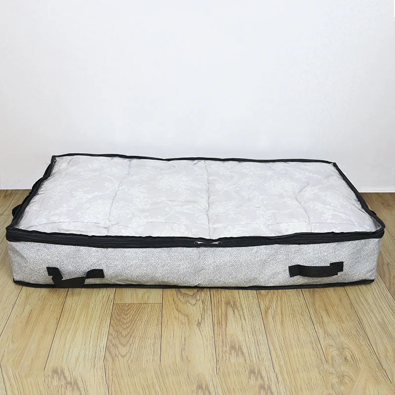 100*50*15cm Printed Non-Woven Fabric Bed Bottom Storage Bags Moisture Resistant Durable Quilt Organizer Package Bedding Containe