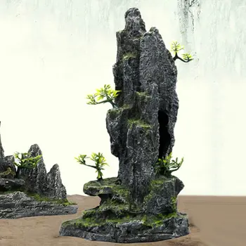 

Ornaments Rockery Aquarium Fish Tank Landscaping Decoration Vintage Home Resin Hideaway Shrimp Breeding Shelter Multiple