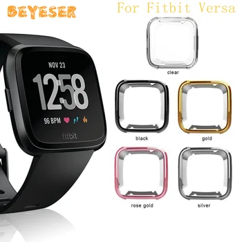 

Smart watch accessories For Fitbit Versa Protective Soft Case Protector cover smart watch shell Hollow plating protective cover
