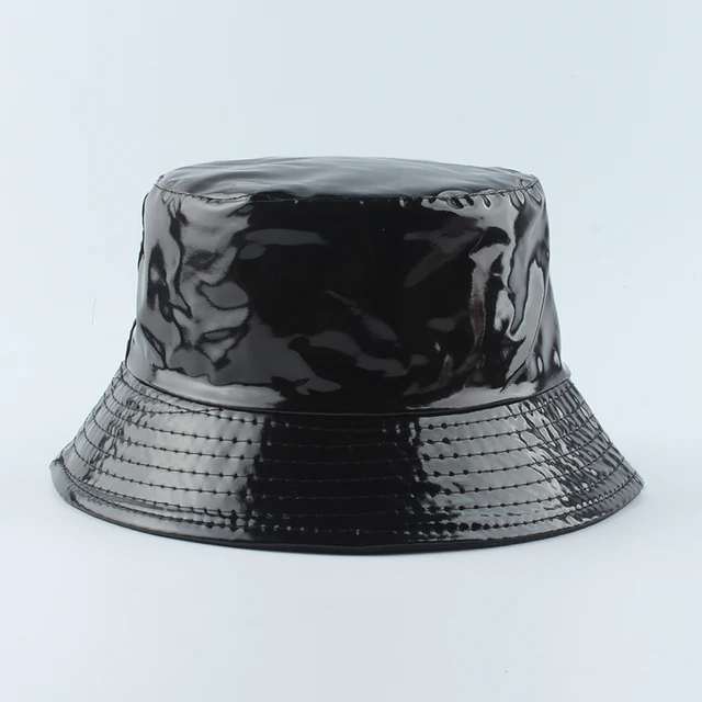 Leather Dot Print Two side Reversible Bucket Hat Waterproof Fishing