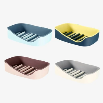 

Plastic Wall Mount Soap Dish Strong Suction Cup Cleaning Brush Sponge Tray Holder Soap Storage Box For Bathroom Shower Tool