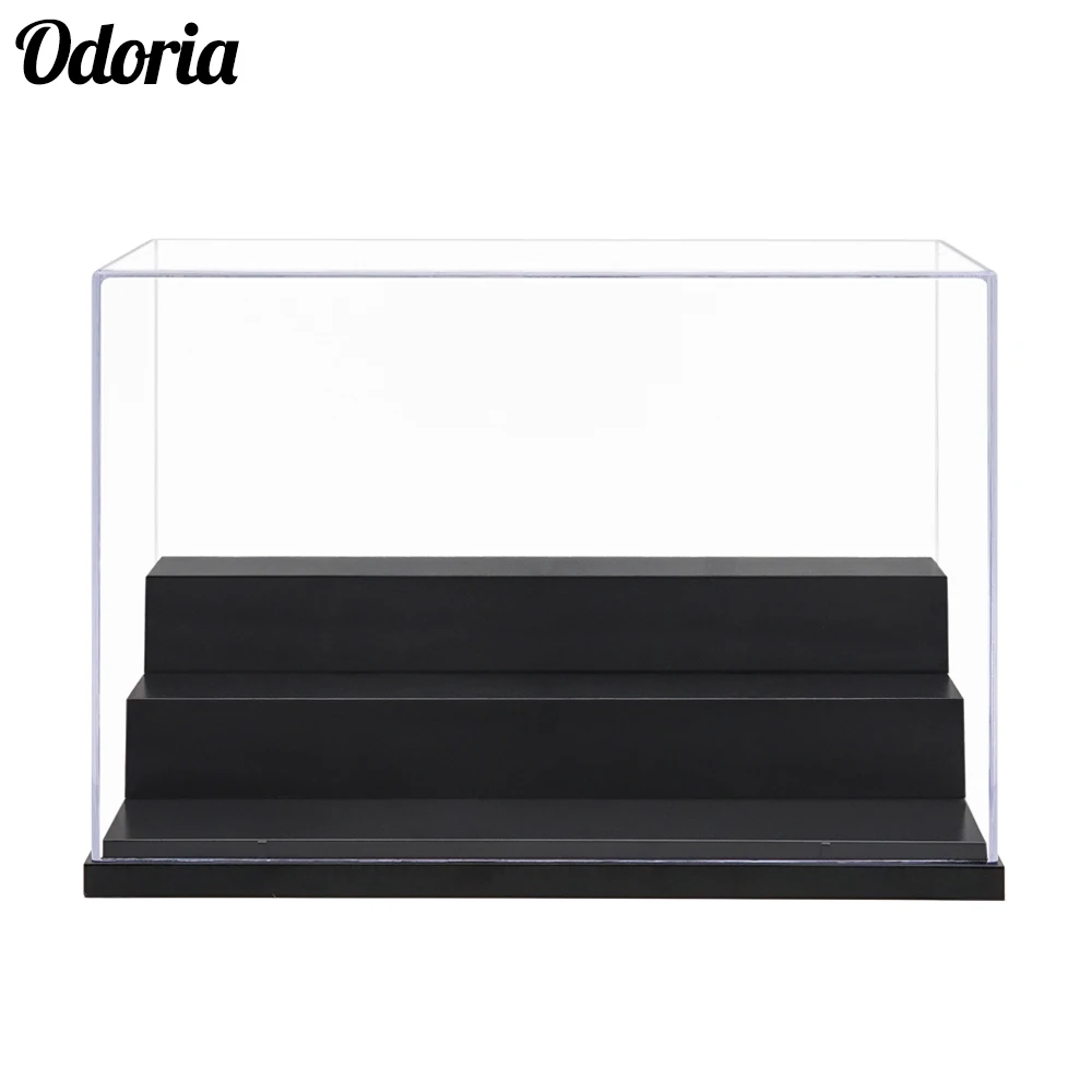 Odoria 25x12x16cm 3 Steps Acrylic Display Case Clear Perspex Box Transparent Cabinet Action Figure Collectibles Doll Car Model | Игрушки и