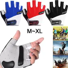 Мужские Противоскользящие велосипедные перчатки открытые велосипедные перчатки гелевые мягкие без пальцев спортивные безалкогольные эластичные тканевые велосипедистские перчатки m-xl