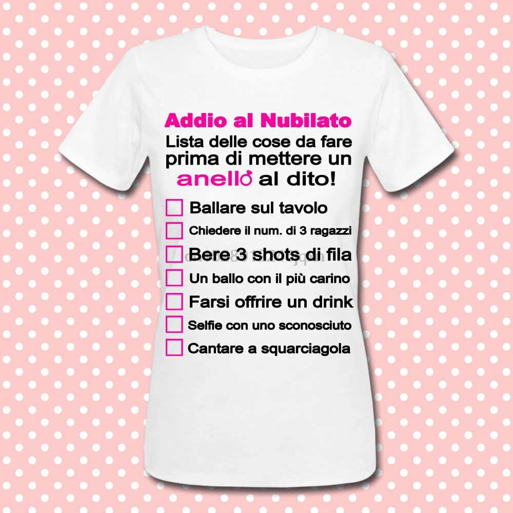Donna Abbigliamento Personalizzabile T Shirt Gioco Addio Al Nubilato Lista Delle Cose Da Fare Abbigliamento E Accessori Newwalk Cl