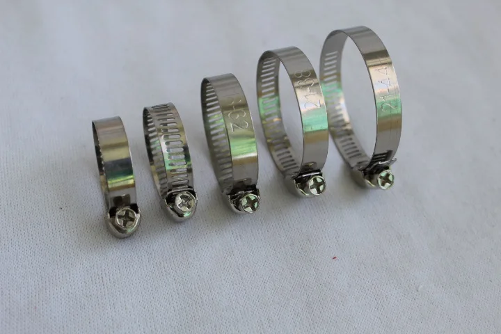

American-Style Stainless Steel Hose Clamp Hoop Clamp Buckle Natural Gas shui guan jia Card Washing Machine Drain-pipe Hose Clamp