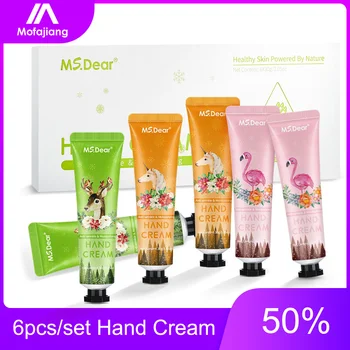 

6pcs/set Moisturizing Plant Extract Hand Cream Hand Massage Lotion Repair Anti-cracking Moisturizing Nourishing Hand Care