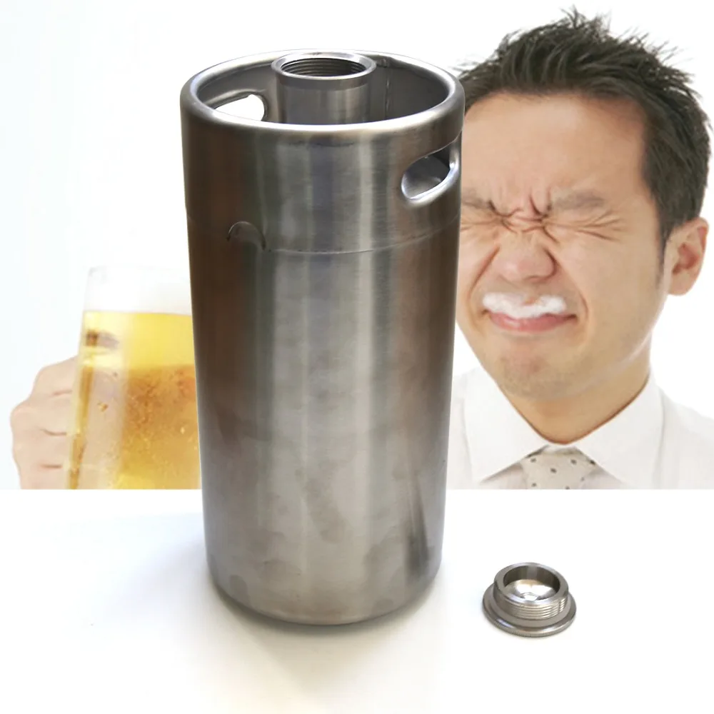 

2L Homebrew Growler Mini Keg Stainless Steel Keg Style Beer Growler Mini Beer Keg