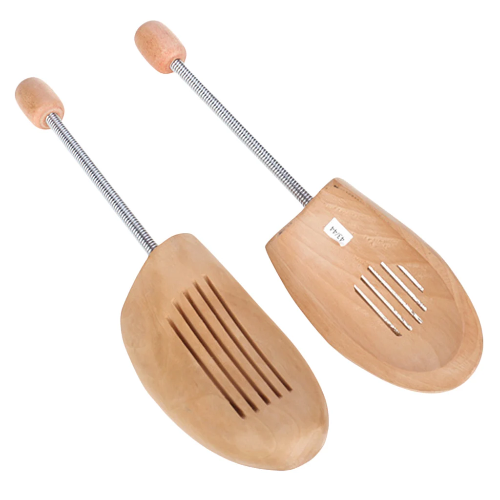 2 Pcs Wooden Shoe Stretcher Shoe Trees,Adjustable Length & Width for Men and Women