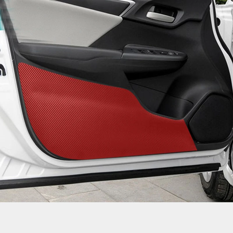 Внутренняя отделка двери анти-удар стикер углеродного волокна защитная пленка для дверей паста наклейка для Honda FIT GK5- C1386