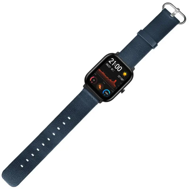 Ремешок из коровьей кожи для часов Huami Amazfit GTS, Сменные аксессуары для наручных часов с пряжкой