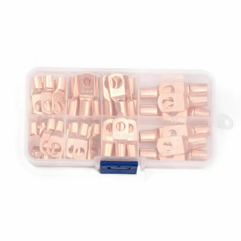 

140pc Car Copper Ring Lug Terminal Heat Shrink Wire Tubing Cable Connectors Kits