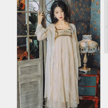 

Chinese Style Traditional Hanfu Robes Women Sweet Princess Party Wedding Dress Cardigan Skirt Retro Vintage Vestido Tang Suit