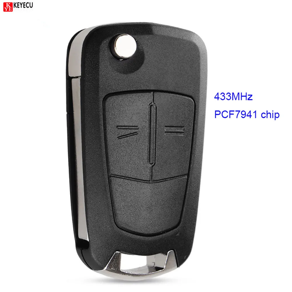 Keyecu для Opel Astra H 2005 2009 Zafira B 2006 2013 Φ 433MHz PCF7941 чип HU100 Blade 2 Button|Ключ от авто| |