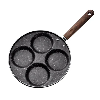 

4 Holes Cooking Omelette Multifunctional Restaurant Kitchen Fast Non Stick Breakfast Frying Pan BBQ Aluminum Alloy Camping