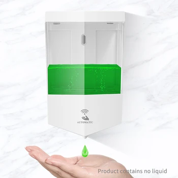 

650ml Office Infrared Sensor Storage Leakproof Visible Home Bathroom Shampoo Automatic Soap Dispenser Wall Mounted Kitchen Hotel