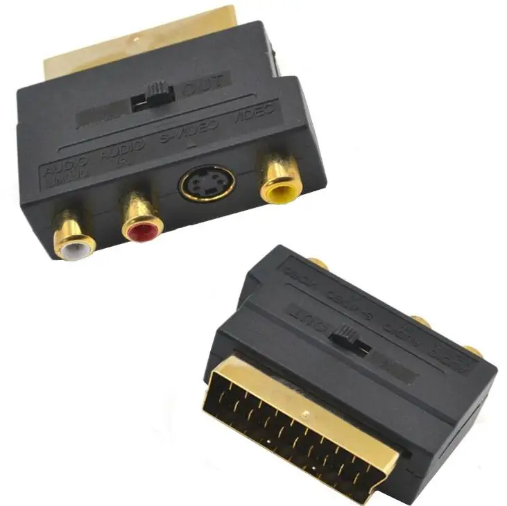Адаптер LBSC RGB SCART штырь гнездо 3 RCA|Коннекторы и разъёмы| |