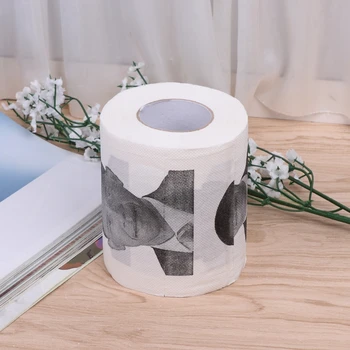 

Funny Printed Toilet Paper 1 Roll Obama Gift Tissue Living Room Bathroom