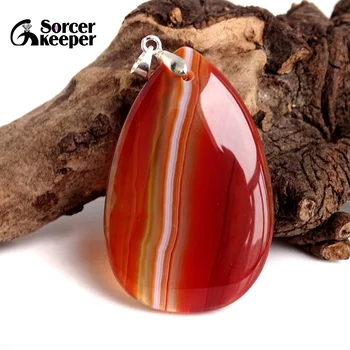 

High Quality Pendentif Real Natural Red Botswana Agates Stone Pendant Chains Necklace For Women Jewelry Making BC023