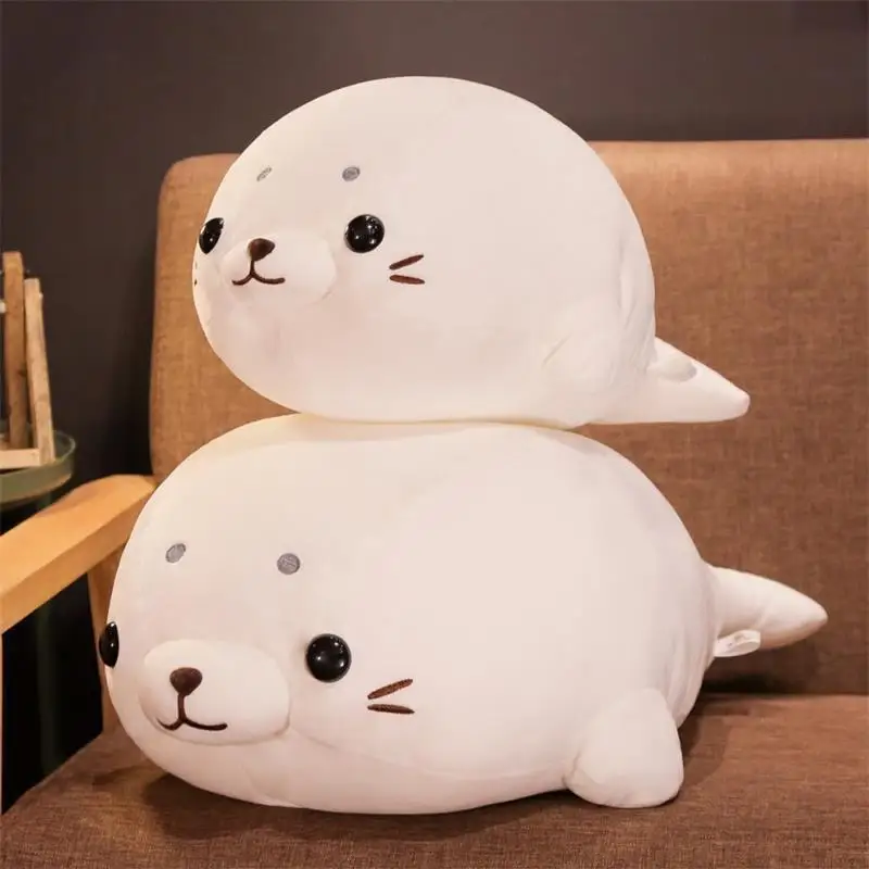 

1Pc 50cm/60cm Soft Down Cotton Lying Seal Plush Toys Lovely Stuffed Animal Doll Kawaii Pillow Home Decor Gift For Kids