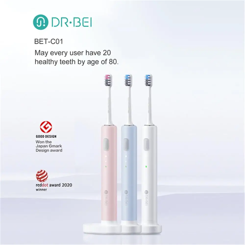 DR·BEI Electric Toothbrush Ultrasonic Automatic Smart Toothbrush Wireless Rechargeable 3 Brushing Modes Waterproof Xiaomi Youpin