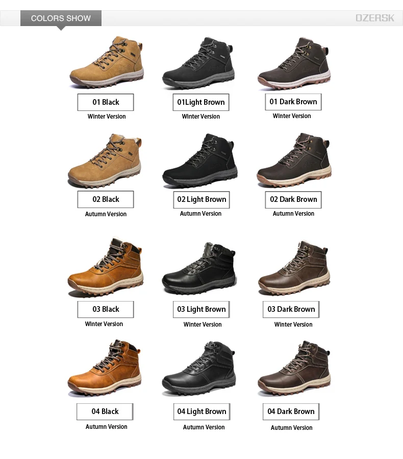 OZERSK/сезон осень-зима; мужские ботинки; кожаная мужская обувь на шнуровке; Высококачественная классическая обувь; зимние ботинки; мужские повседневные ботильоны