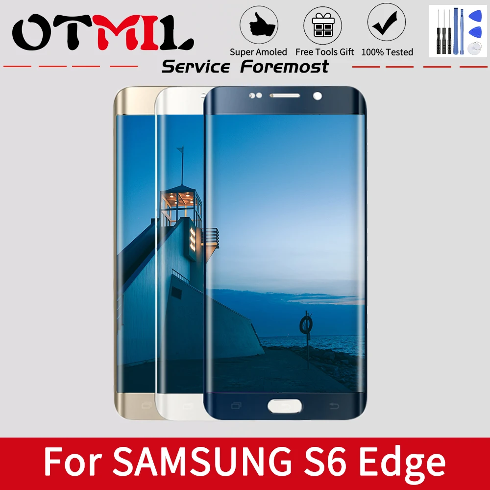 OTMIL 5 1 &quotAMOLED для SAMSUNG Galaxy S6 edge ЖК дисплей сенсорный экран с рамкой GALAXY Edge G925F