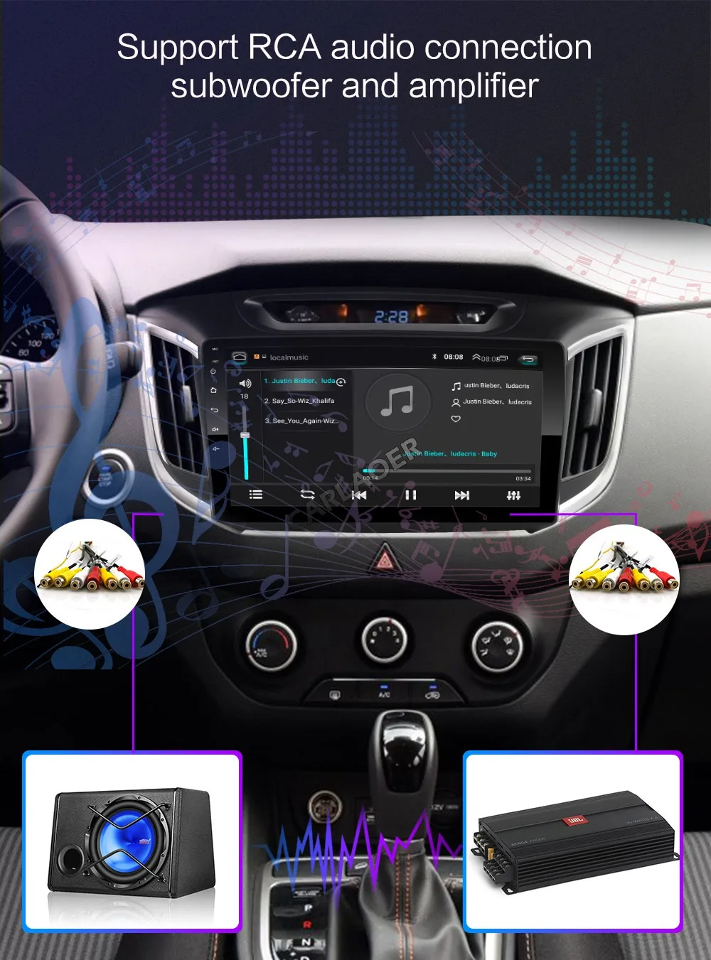 2 Din Android 8,1 автомобильный Радио мультимедийный плеер gps навигация для hyundai ix25 creta- 2 Гб ram 32 ГБ rom 2din видео плеер