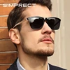 Simprecit-gafas de sol polarizadas para hombre, lentes de sol cuadradas con espejo para Conductor, UV400 2022, Retro, Vintage, antideslumbrantes ► Foto 1/6