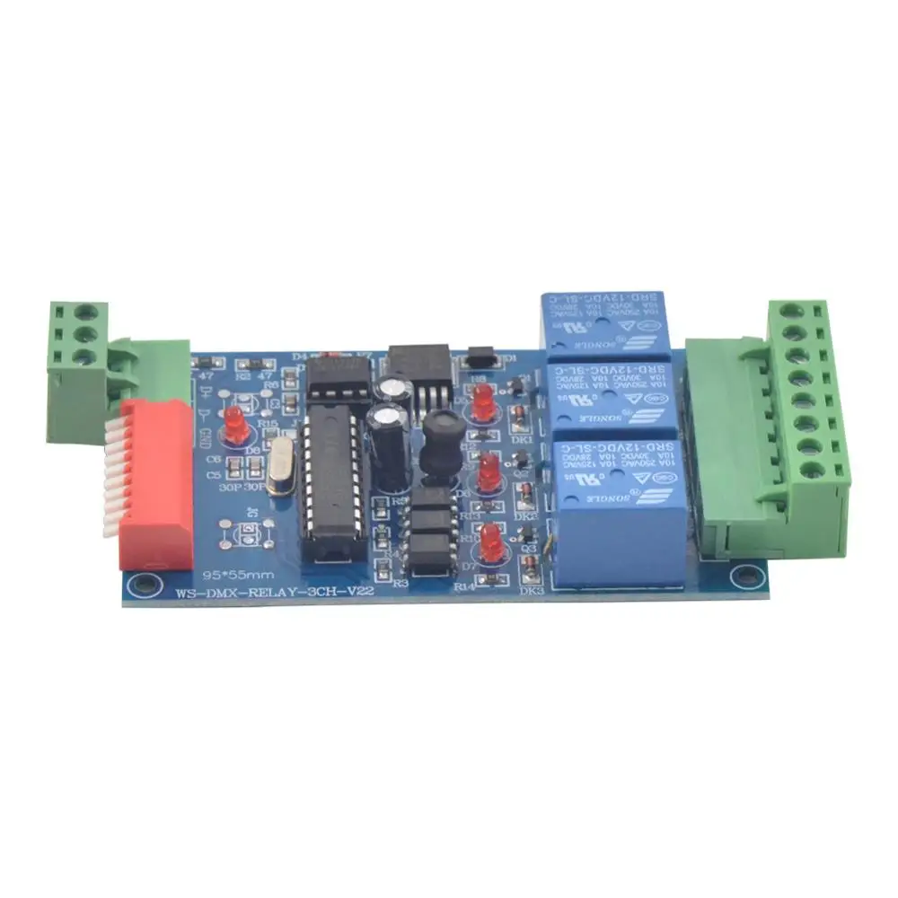 1 шт. 3CH релейный контроллер DMX 512 декодер RGB светодиодные ленты модуль дампа узел 5~ 24 В WS-DMX-RELAY-3CH-BAN