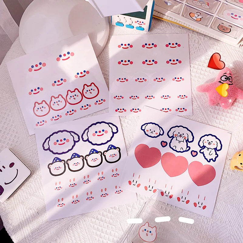 

Cartoon Cute Stickers Scrapbooking Waterproof Translucent DIY Labels Sealing Decorative Sticker Mobile Phone Post It Stationery