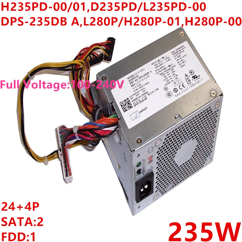 Новый оригинальный блок питания для ноутбука Dell 620 755 945 320 3100 235W Питание H235PD-00 H235PD-01