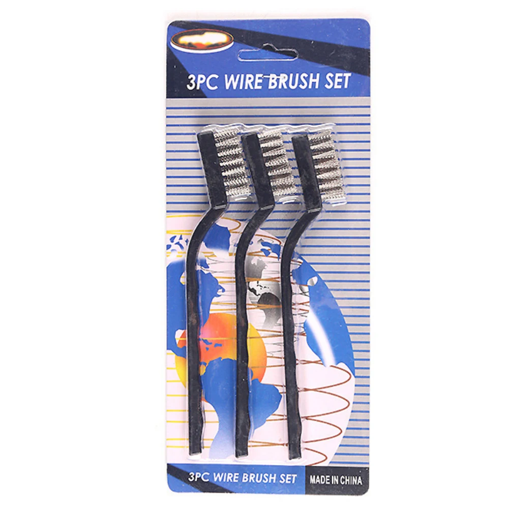 Инструмент для чистки дома прочные двери висячие царапины кладка зубная щетка проволока Набор щеток промышленные изогнутые ручки ржавчины сварочный шлак