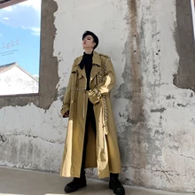 MIXCUBIC, осень, английский стиль, индивидуальная нанизанная ветровка, мужская, дикая, повседневная, свободная, соединенная, ветровка, мужской Тренч, M-XXL