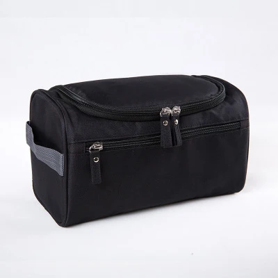 Portable Travel Toiletries Cosmetics Storage Box Folding Waterproof Men Hanging Wash Bag Women Makeup Organizer Cases - Цвет: Черный