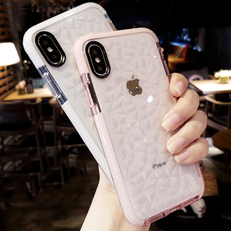 LYKL противоударный Прозрачный чехол для телефона с алмазной текстурой IPhone 11 Pro Max XR